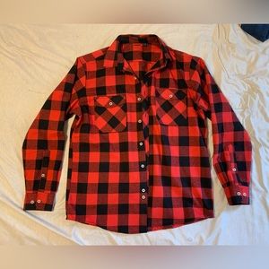 Red and Black Mens Flannel